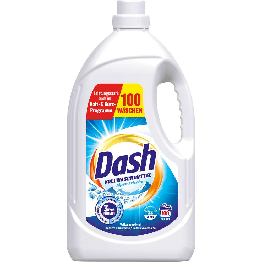 Produktabbildung Dash Voll-Waschmittel flüssig, Alpen Frische