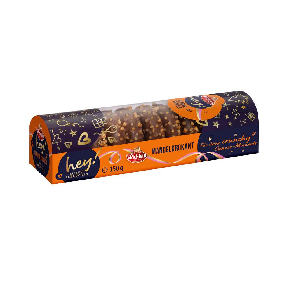 Produktabbildung Wicklein Elisen-Lebkuchen Mini, Mandelkrokant mit Schokoladenüberzug