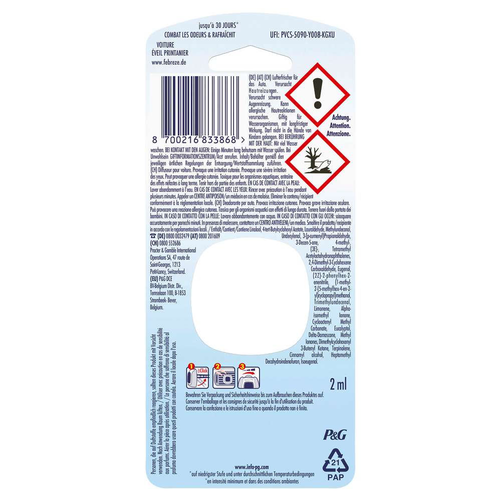 Produktabbildung Febreze Auto Lufterfrischer, Aprilfrisch