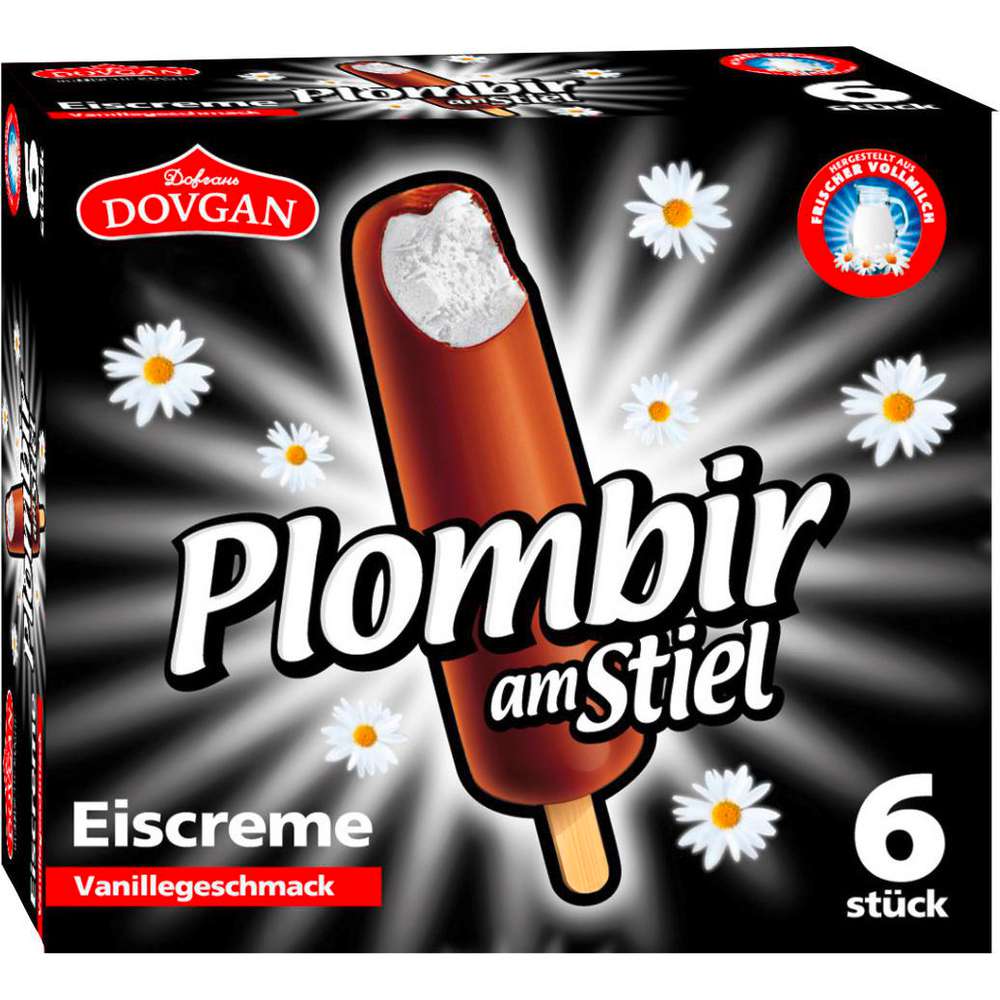 Produktabbildung Plombir Stiel-Eis, Vanillegeschmack