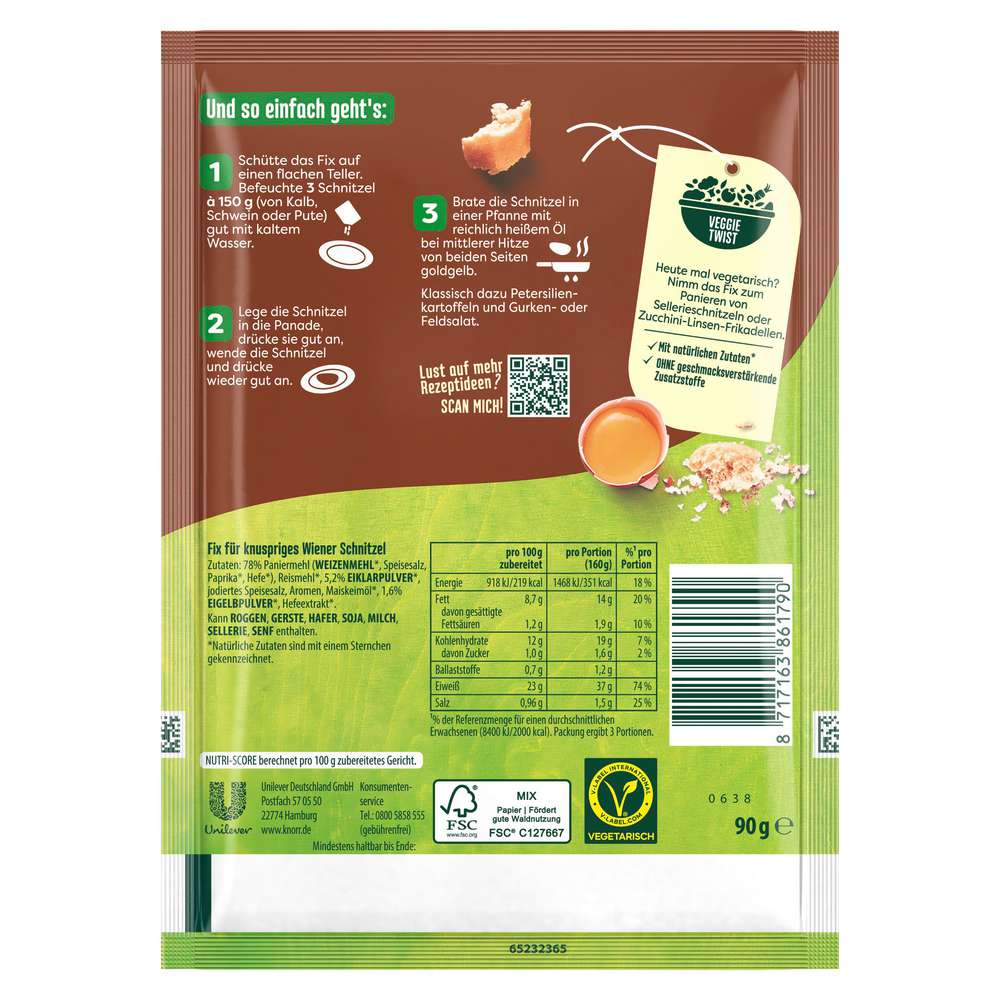 Produktabbildung Knorr Fix-Würzmischung, Wiener Schnitzel