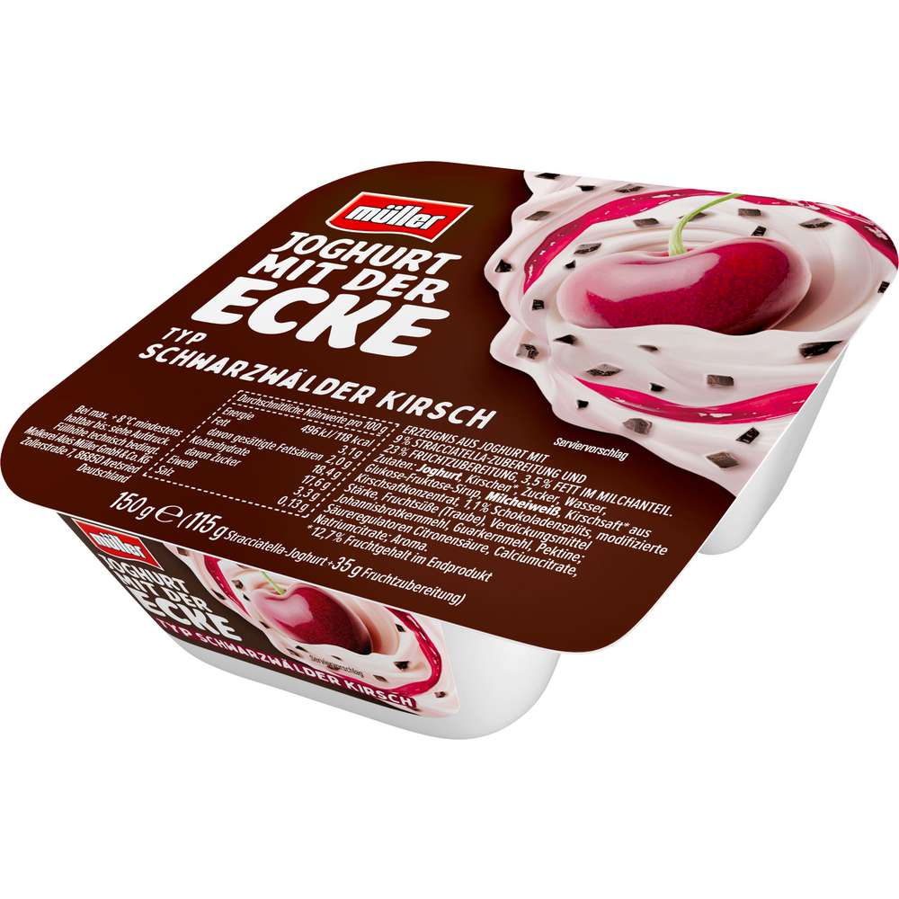 Produktabbildung Müller Joghurt mit der Ecke, Schwarzwälder Kirsche