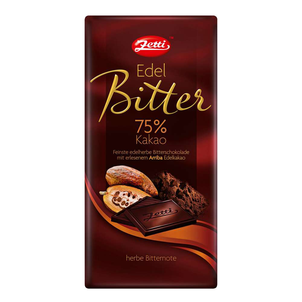Produktabbildung Zetti Tafelschokolade, Edelbitter 75%
