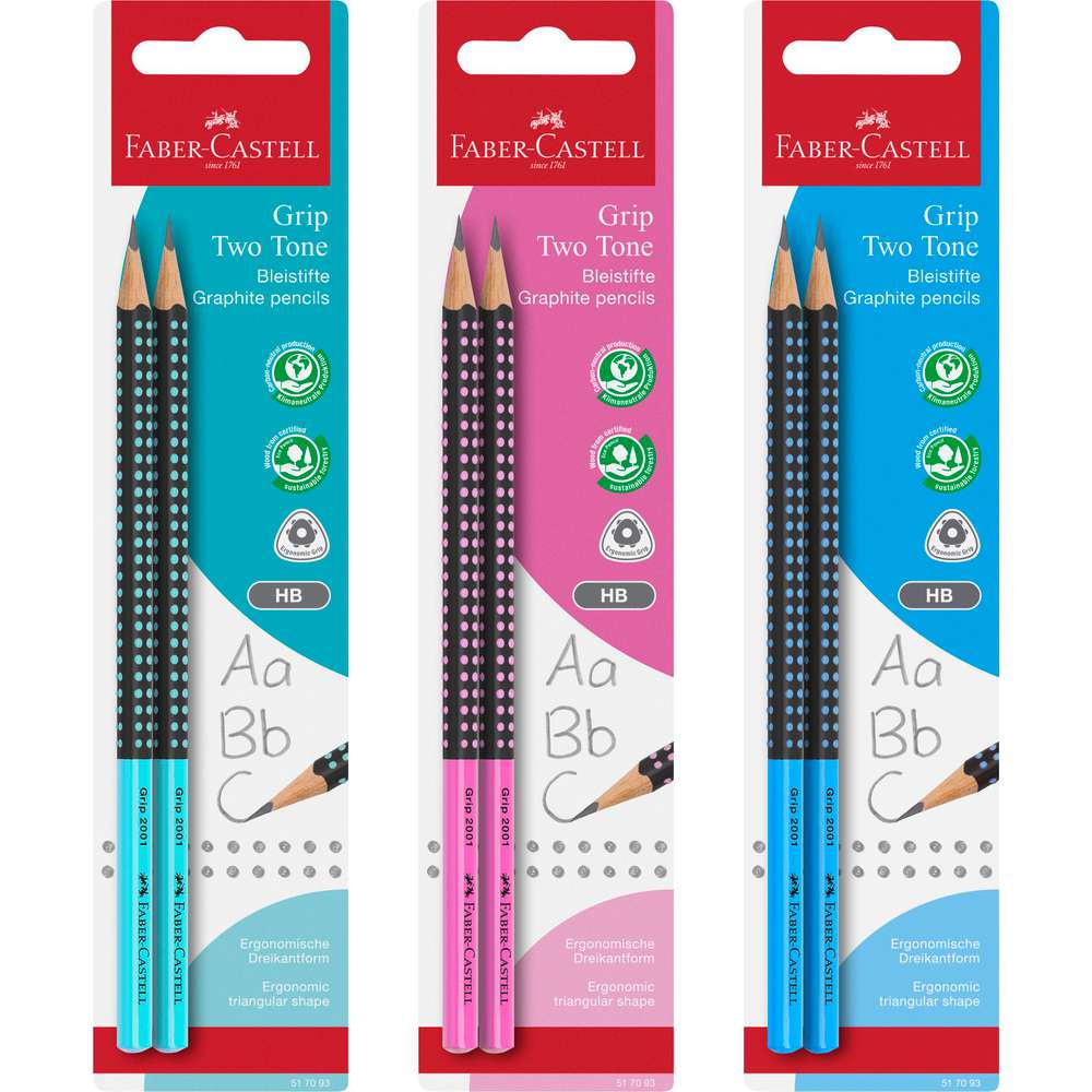 Produktabbildung Faber-Castell Bleistift Grip Two Tone B 2er Set