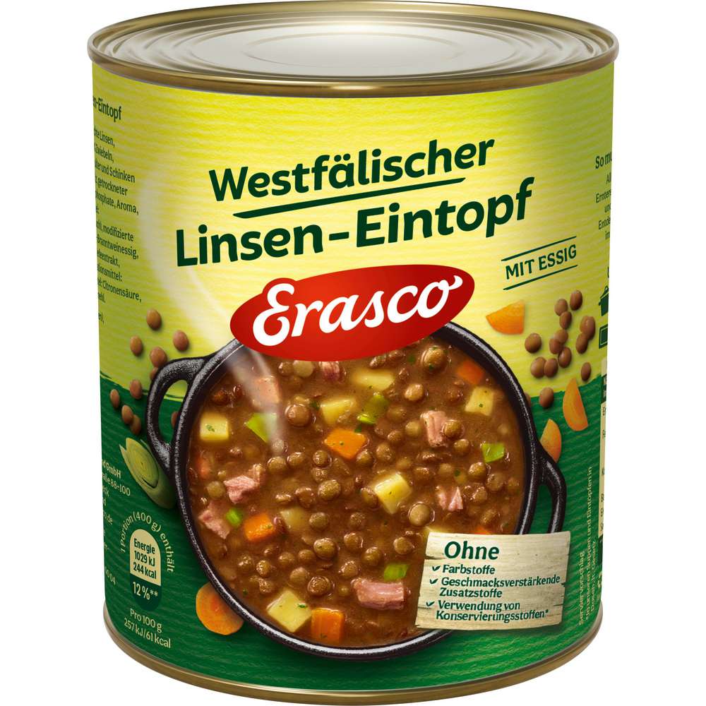 Produktabbildung Erasco Westfälischer Linsen-Eintopf mit Essig