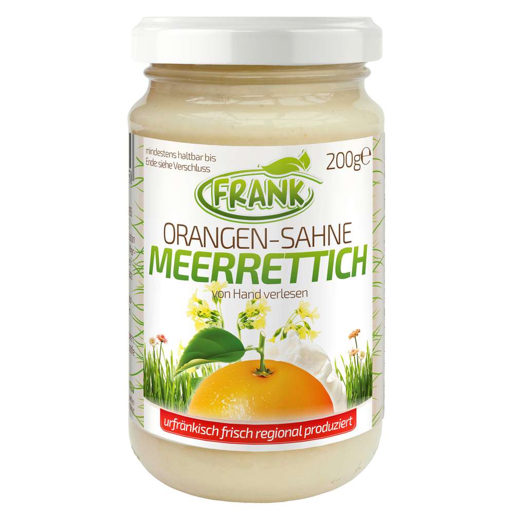 Produktabbildung Frank Meerrettich, Orange-Sahne