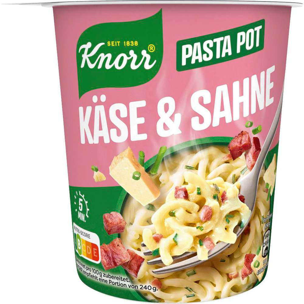 Produktabbildung Knorr Pasta Snack, Käse-Sahne