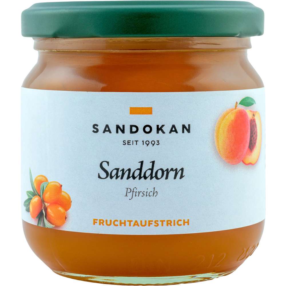 Produktabbildung Sandokan Fruchtaufstrich Sanddorn-Pfirsich