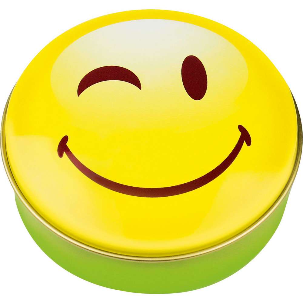 Produktabbildung Confiserie Heidel Schokolade in Smiley-Dose