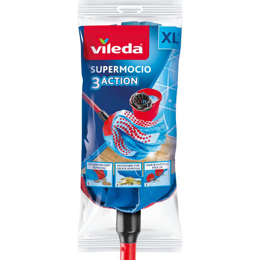 Produktabbildung Vileda Wischmop Super Mocio 3Action mit Stiel