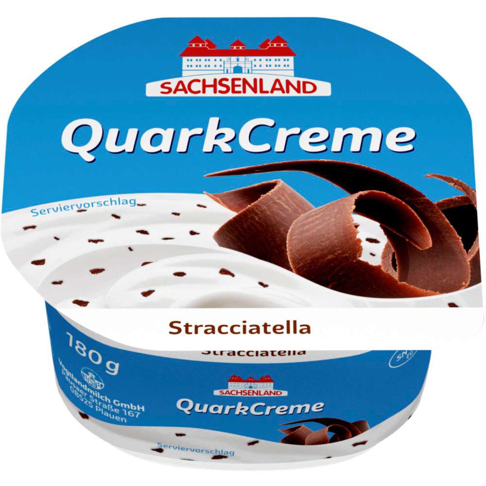 Produktabbildung Sachsenland Quark-Creme, Stracciatella