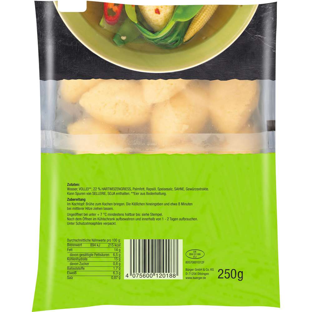 Produktabbildung Bürger Grießklößchen