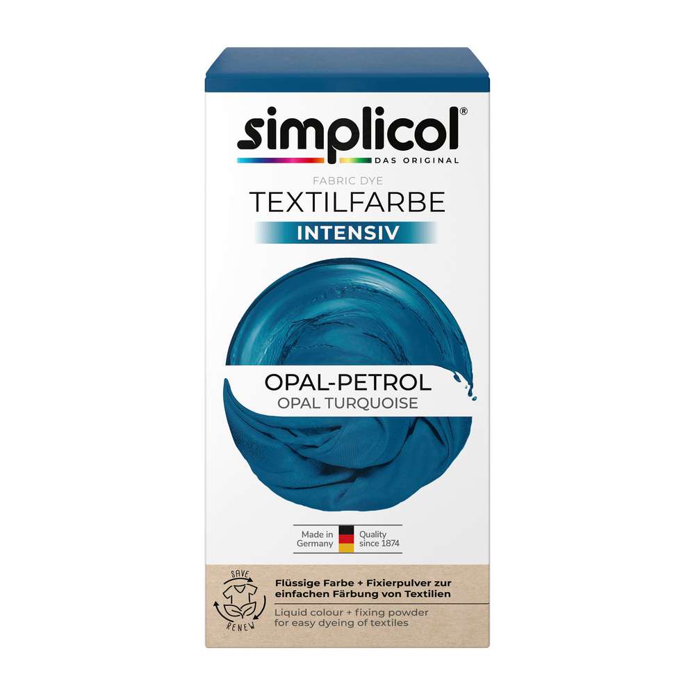Produktabbildung simplicol Textilfarbe intensiv, Opal-Petrol