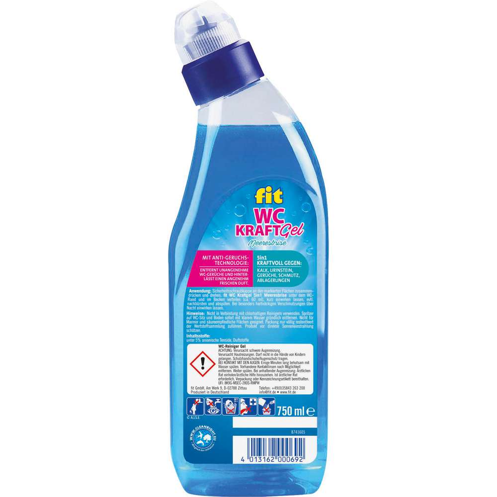 Produktabbildung Fit WC Kraftgel Reiniger, Meeresbrise