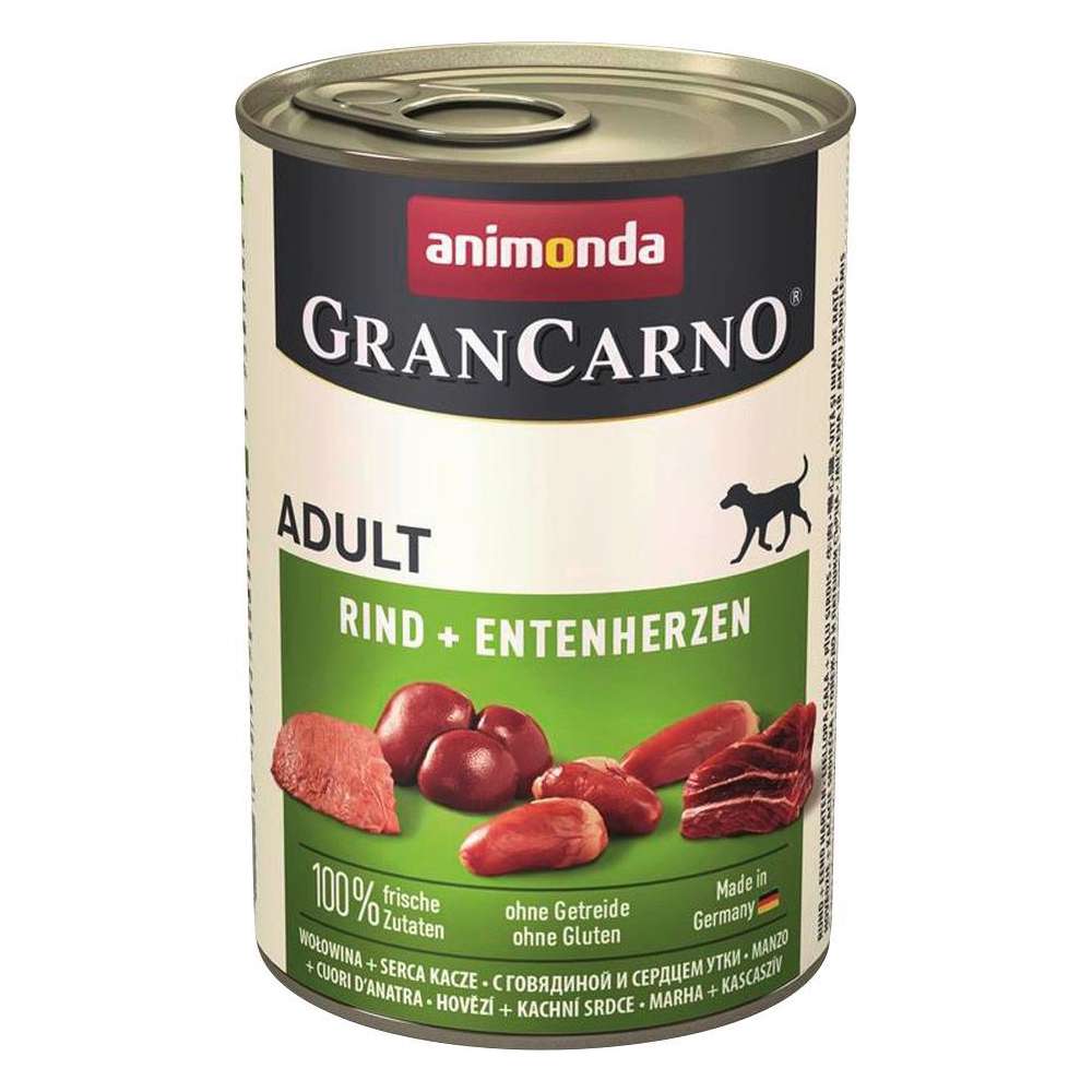 Produktabbildung animonda Hunde-Nassfutter Gran Carno Adult, Rind/Entenherz