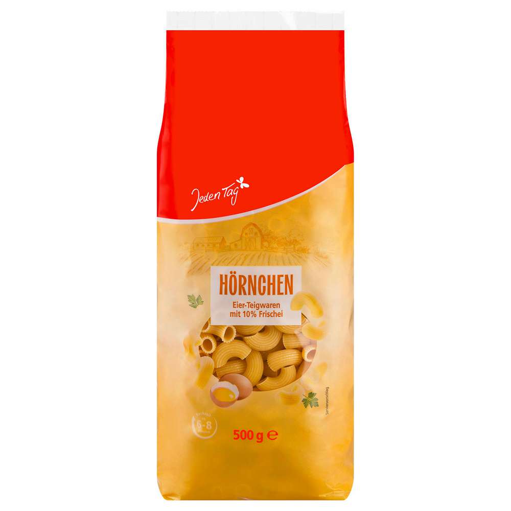 Produktabbildung Jeden Tag Hörnchen Nudeln