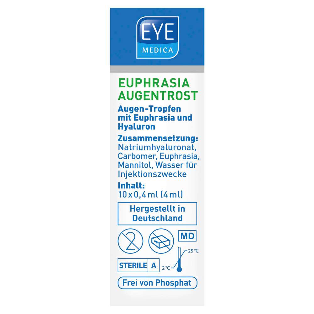 Produktabbildung EyeMedica Augentropfen, Euphrasia & Hyaluron