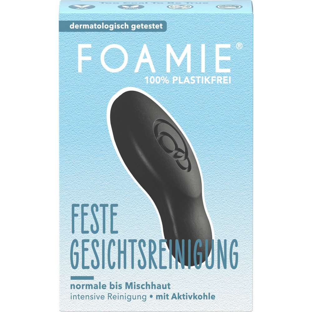 Produktabbildung Foamie Feste Gesichtsreinigung, mit Aktivkohle, für normale bis Mischhaut