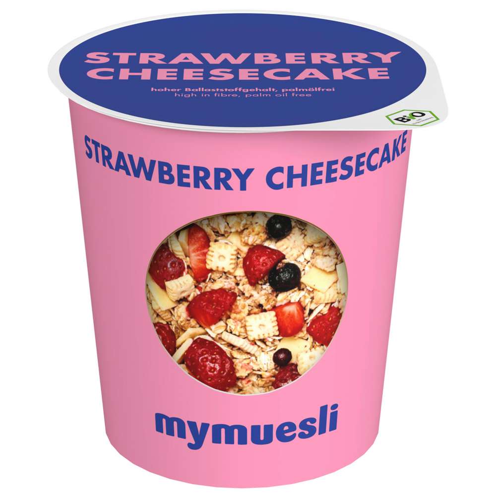Produktabbildung MyMüsli Bio Müsli, Strawberry-Cheesecake 85g