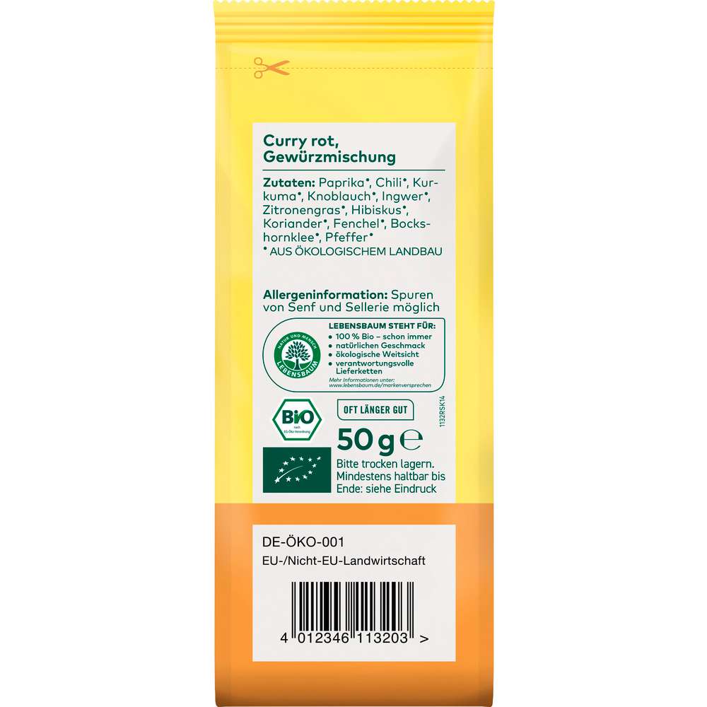 Produktabbildung Lebensbaum Curry rot
