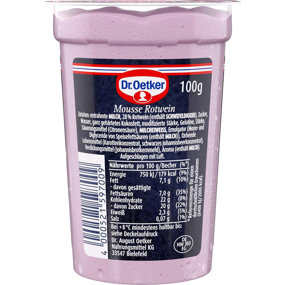 Produktabbildung  Rotwein-Mousse