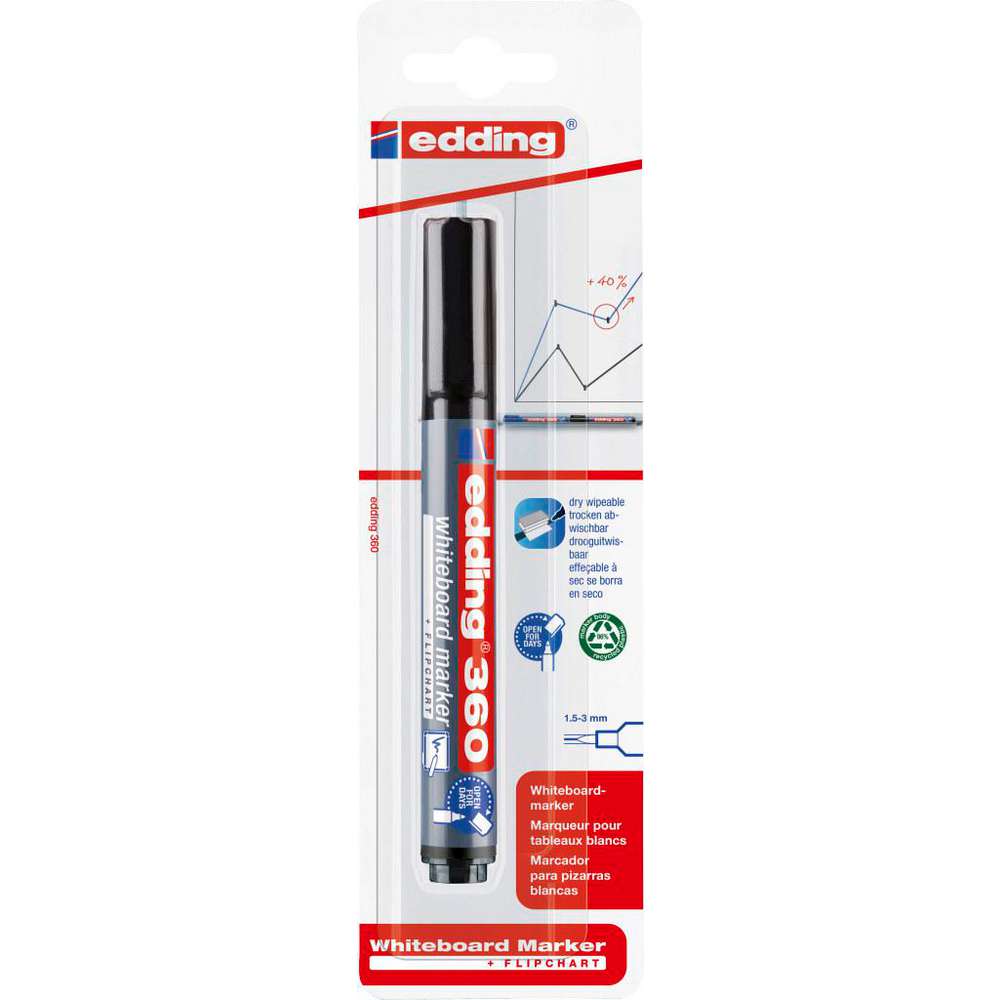Produktabbildung Edding Whiteboard Marker 360, schwarz