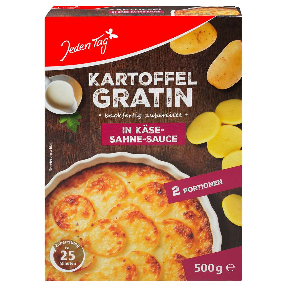 Produktabbildung Jeden Tag Kartoffelgratin, Käse-Sahne