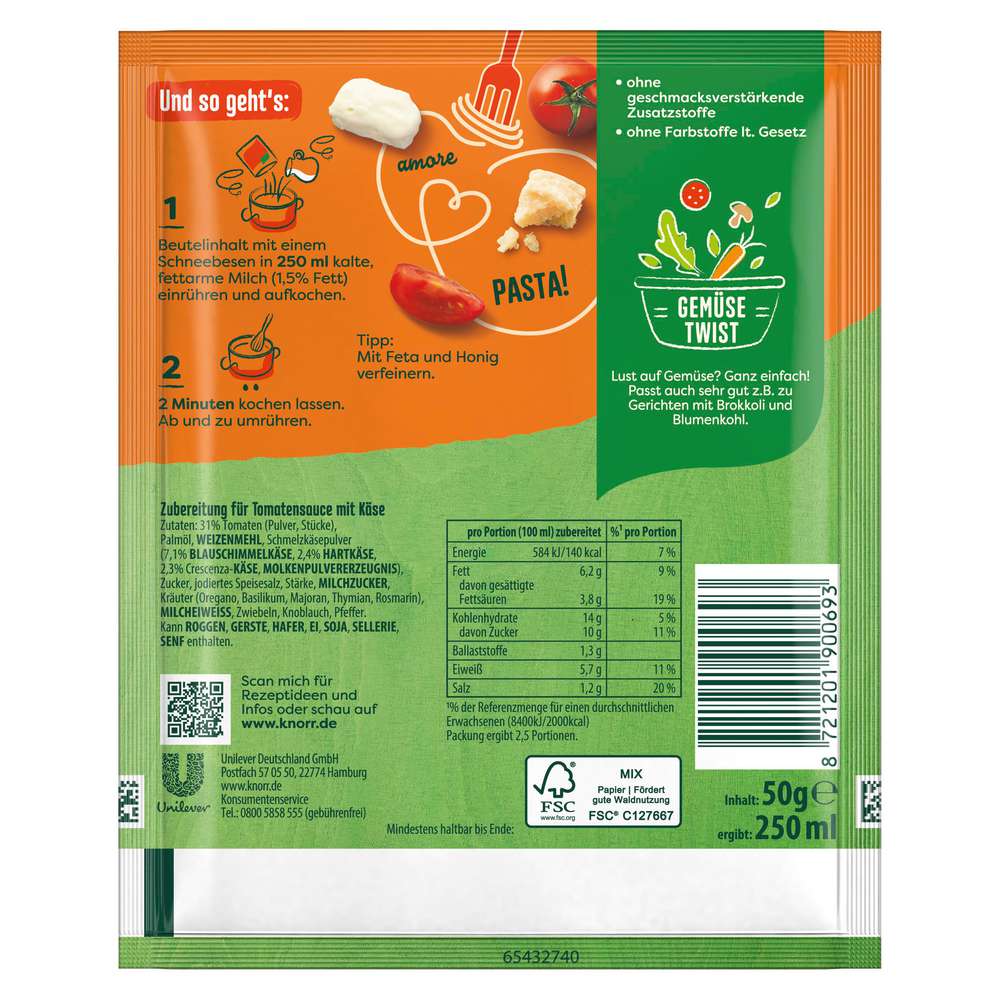 Produktabbildung Knorr Fix Würzmischung, Pasta Sauce Pomodoro