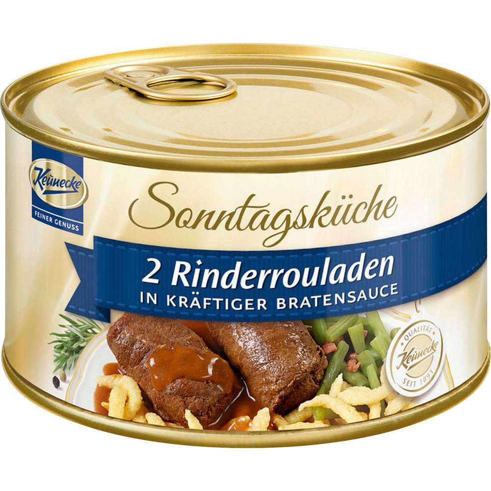 Produktabbildung Keunecke Rinderrouladen, in kräftiger Bratensauce