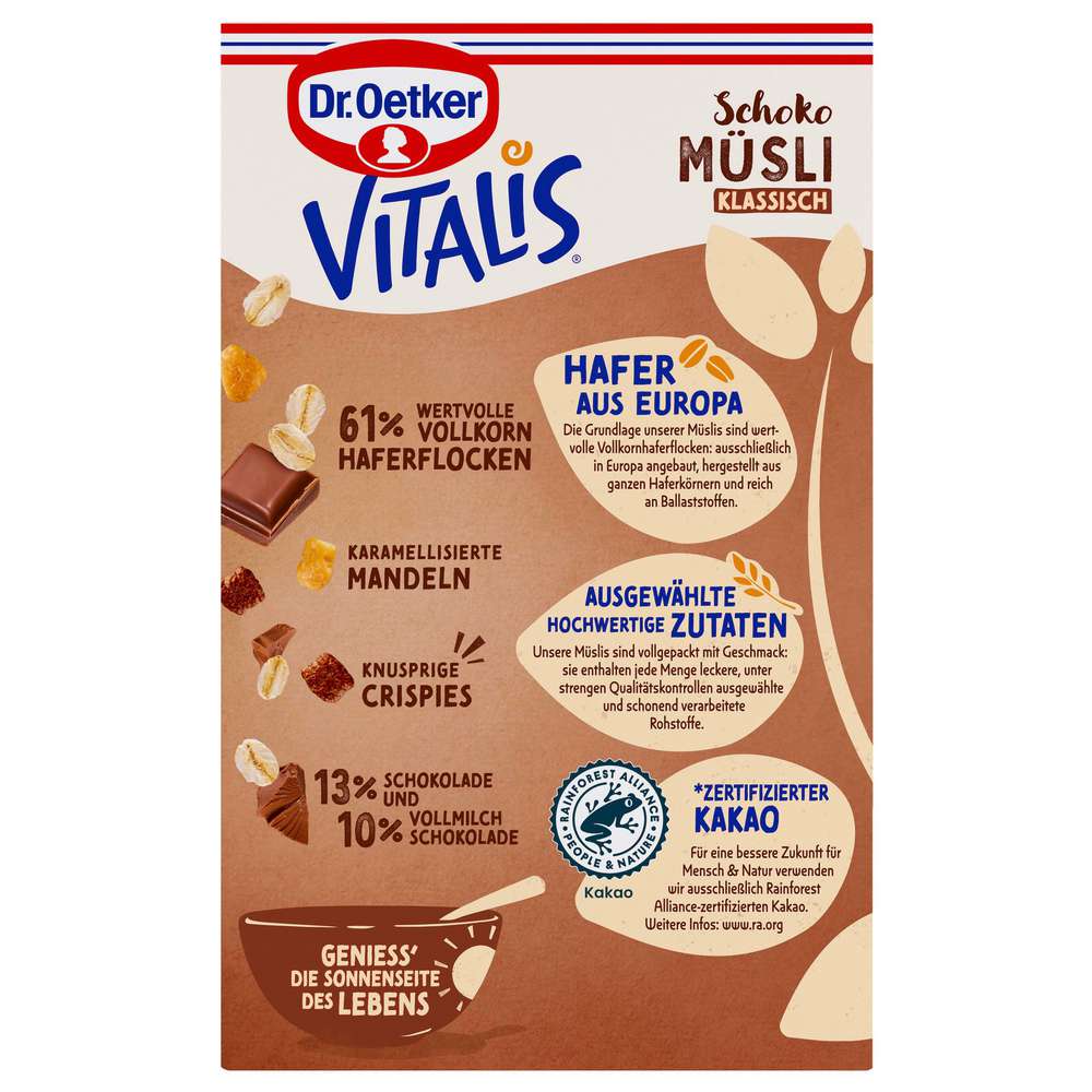 Produktabbildung Dr. Oetker Vitalis Schoko Müsli klassisch