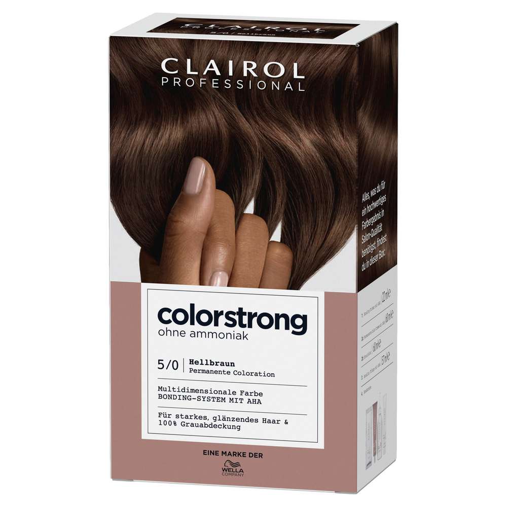 Produktabbildung Clairol Haarfarbe Colorstrong ohne Ammoniak, 5/0 Hellbraun