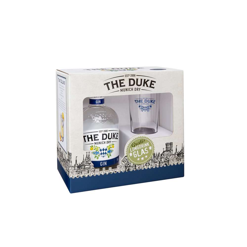 Produktabbildung The Duke Munich Dry Gin 45% + Glas