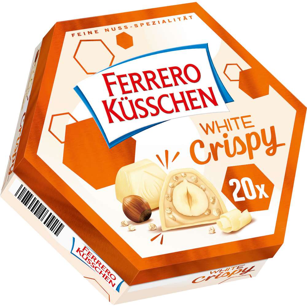 Produktabbildung Ferrero Küsschen White Crispy, Pralinen
