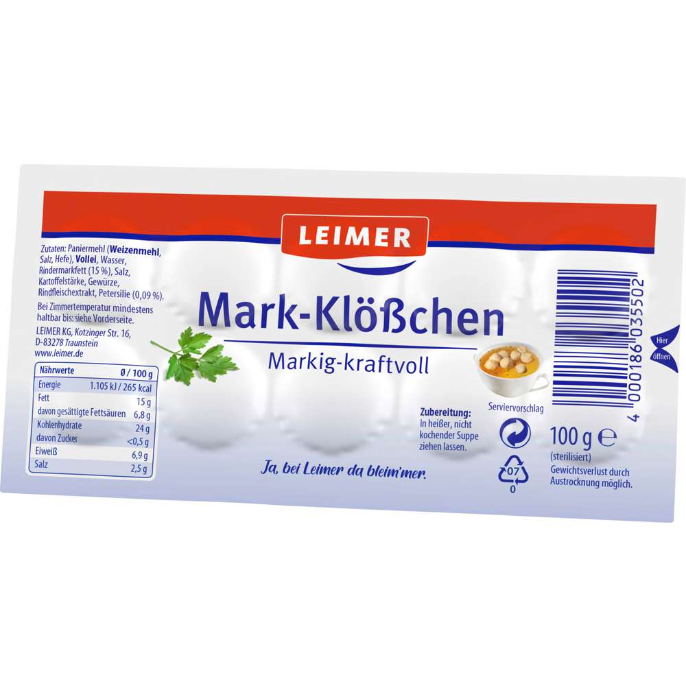 Produktabbildung Leimer Mark-Klößchen