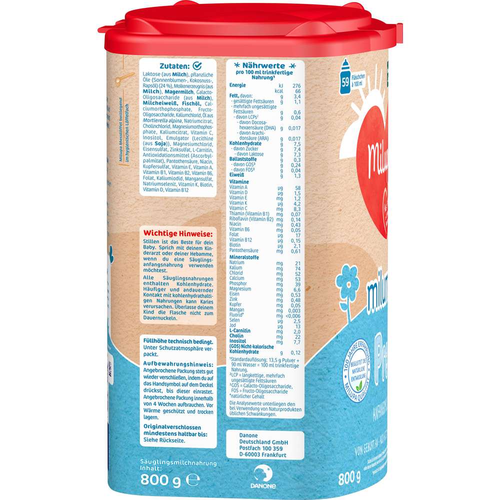 Produktabbildung Milupa Milumil Anfangsmilch, Pre