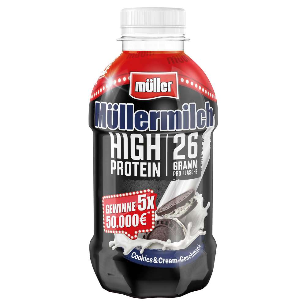 Produktabbildung Müller Müllermilch, High Protein, Cookies & Cream