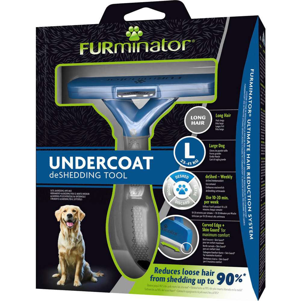 Produktabbildung Tetra Pflegewerkzeug Furminator für langhaarige Hunde, Größe L