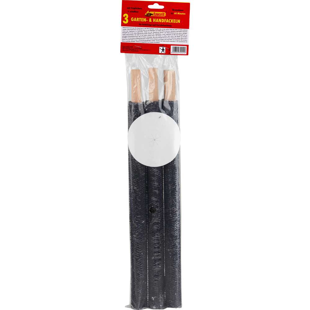 Produktabbildung Favorit Garten-& Handfackeln, 3er Pack
