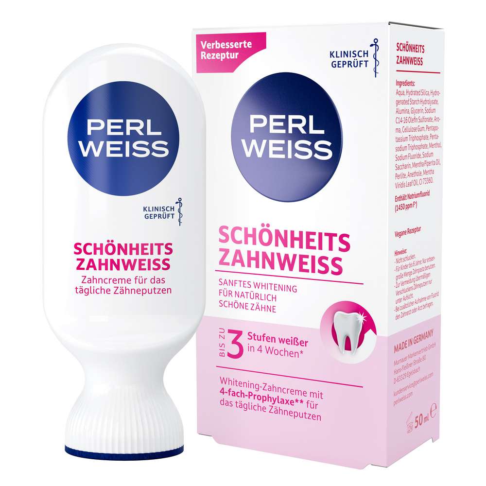 Produktabbildung Perlweiss Zahncreme Schönheits Zahnweiss