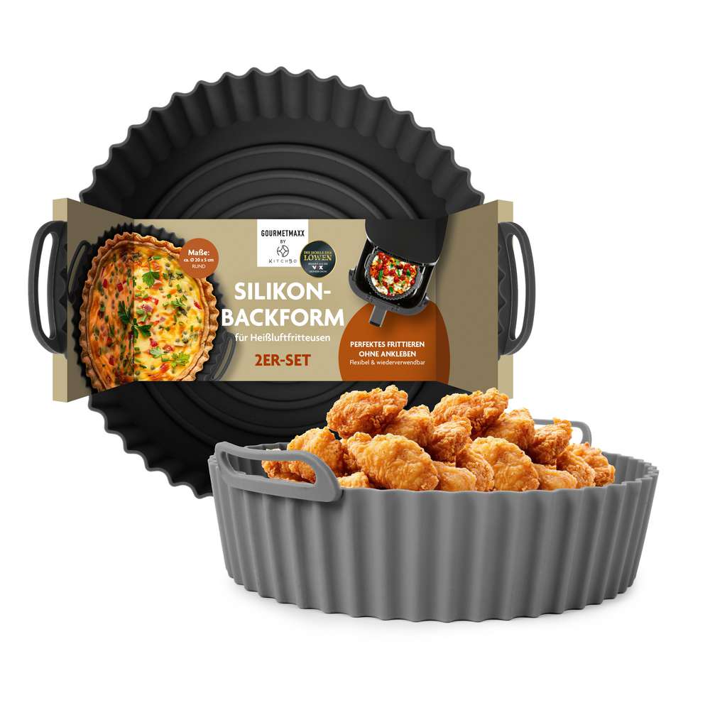 Produktabbildung GOURMETmaxx Silikonform 20x20x6,3cm schwarz