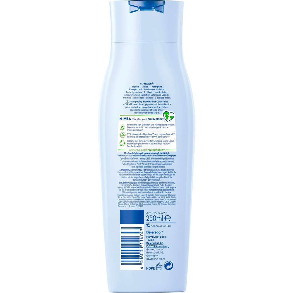 Produktabbildung Nivea Shampoo, Blonde Silver