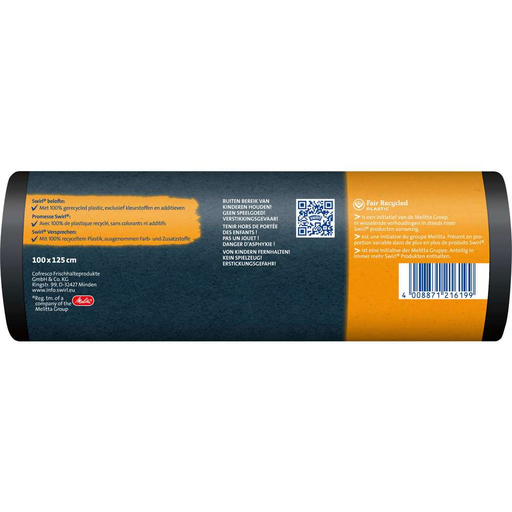 Produktabbildung Swirl Schwerlast-Abfall-Säcke, bis zu 35kg, 5 x 240l