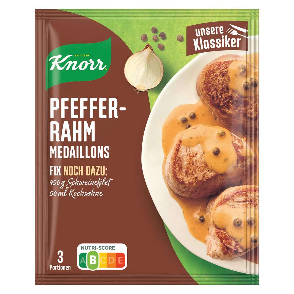 Produktabbildung Knorr Fix Würzmischung Pfeffer-Rahm Medaillons