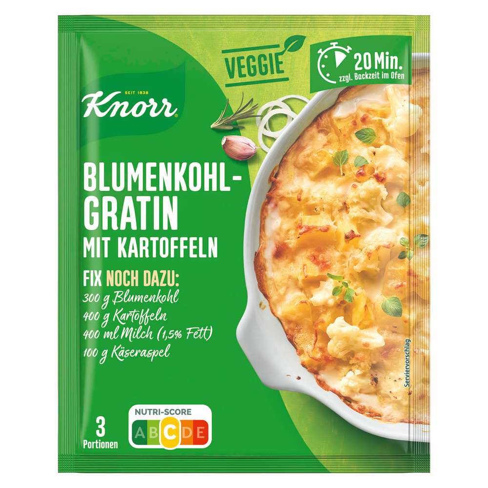 Produktabbildung Knorr Fix-Würzmischung, Blumenkohl Auflauf mit Kartoffeln