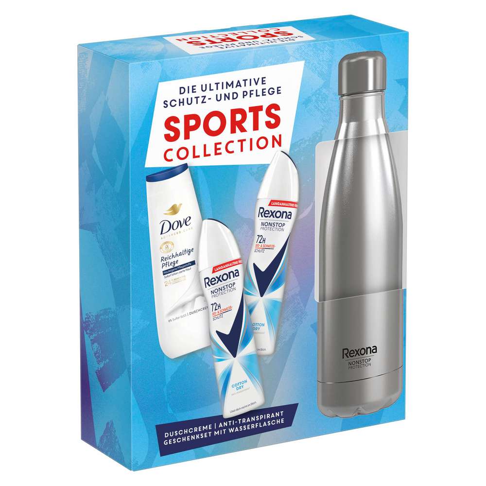 Produktabbildung Rexona Geschenk-Set Sports Collection, mit Wasserflasche