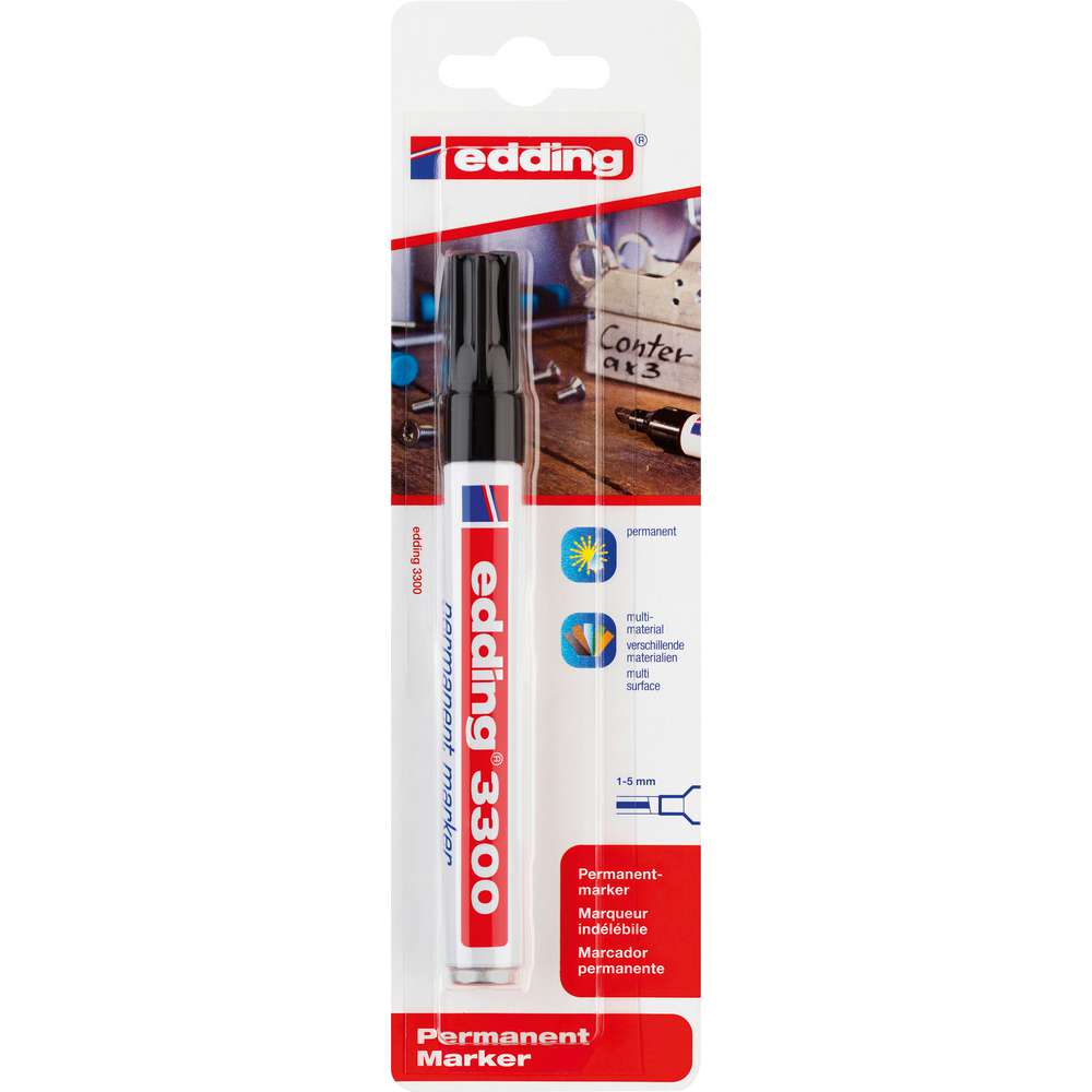 Produktabbildung Edding Permanent Marker 3300, schwarz