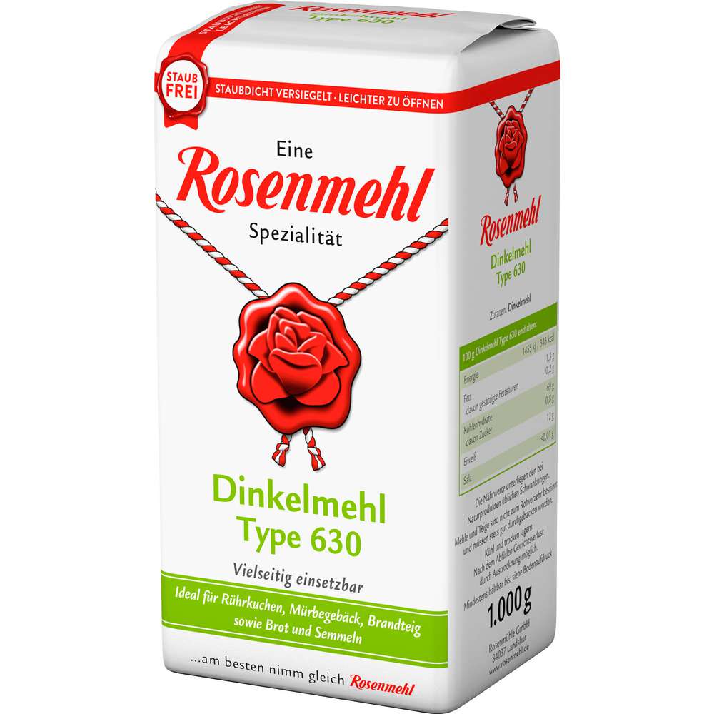 Produktabbildung Rosenmehl Dinkelmehl Type 630, hell & fein