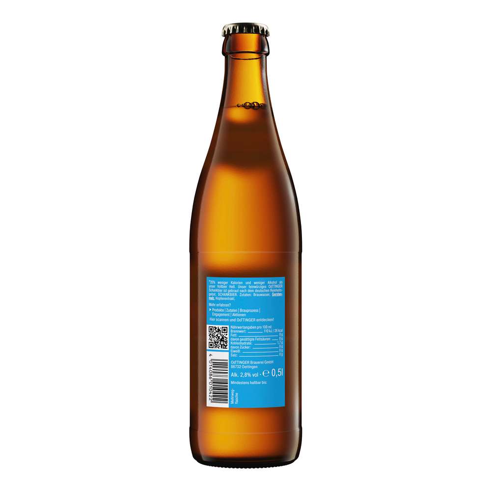 Produktabbildung Oettinger Schankbier, leicht 2,8 %