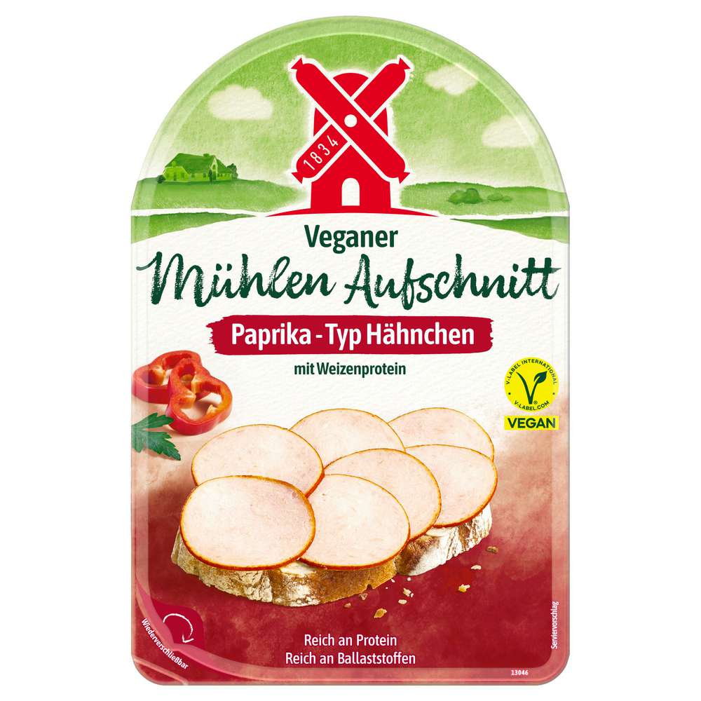Produktabbildung Rügenwalder Mühle Veganer Aufschnitt Paprika-Hähnchen