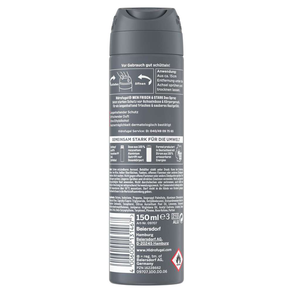 Produktabbildung Hidrofugal Deo Spray Men, Frisch + Stark